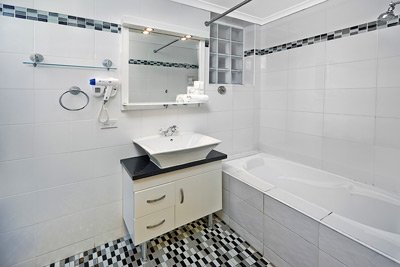 Single Motel Room Bathroom