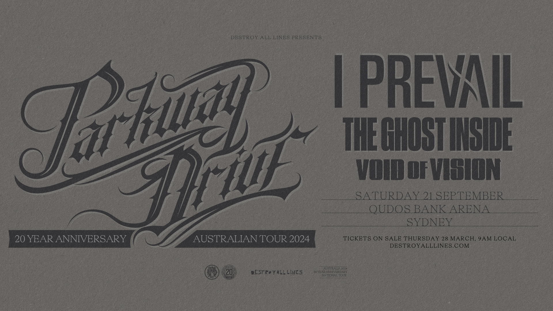 Parkway Drive Tour Poster